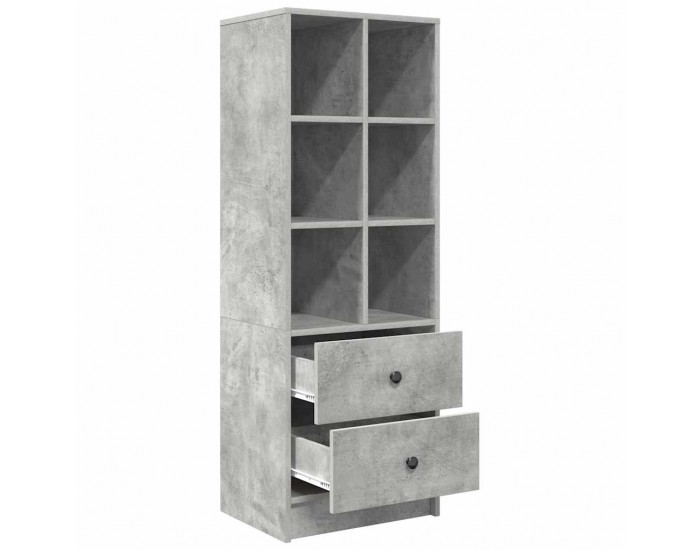 Sonata H Висок шкаф Бетонно сиво 45.5 x 34 x 127 см Инженерно дърво