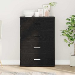Sonata H Служебен шкаф Черен дъб 60 x 31 x 84 см Инженерно дърво - Шкафове, Витрини, Модулни секции