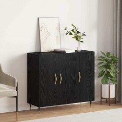 Sonata H Служебен шкаф Черно 90 x 34 x 80 см Инженерно дърво - Дневна