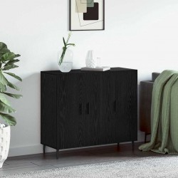 Sonata H Служебен шкаф Черно 90 x 34 x 80 см Инженерно дърво - Дневна