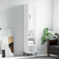 Sonata H Висок шкаф, бял, 34,5x34x180 см, инженерно дърво - Шкафове, Витрини, Модулни секции