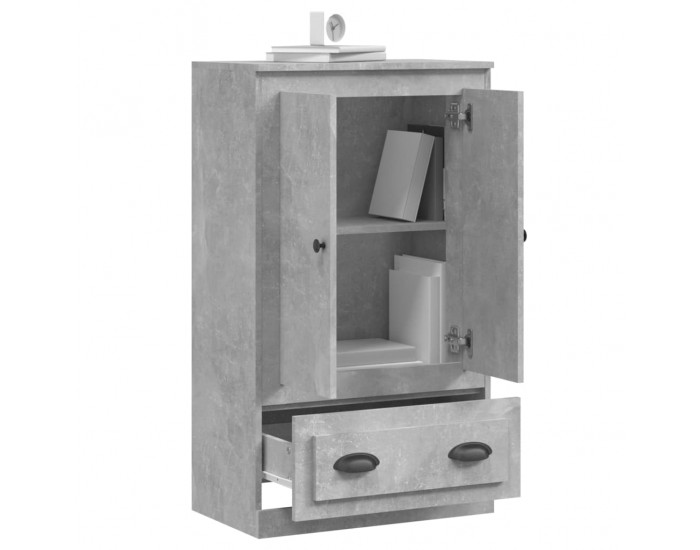 Sonata H Висок шкаф, бетонно сив, 60x35,5x103,5 см, инженерно дърво