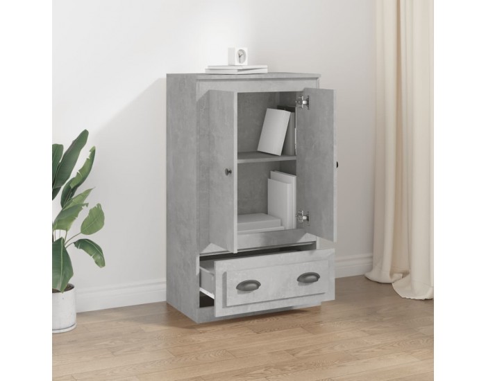 Sonata H Висок шкаф, бетонно сив, 60x35,5x103,5 см, инженерно дърво