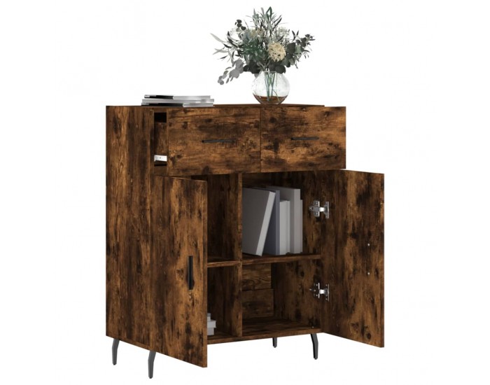 Sonata H Сайдборд, опушен дъб, 69,5x34x90 см, инженерно дърво