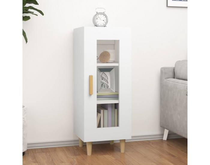 Sonata H Сайдборд, бял, 34,5x34x90 см, инженерно дърво