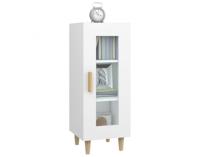 Sonata H Сайдборд, бял, 34,5x34x90 см, инженерно дърво