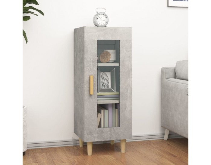 Sonata H Сайдборд, бетонно сив, 34,5x34x90 см, инженерно дърво