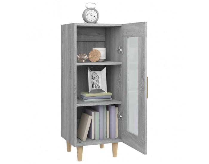 Sonata H Сайдборд, сив сонома, 34,5x34x90 см, инженерно дърво