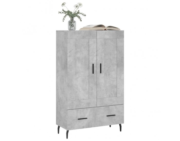 Sonata H Висок шкаф, бетонно сиво, 69,5x31x115 см, инженерно дърво