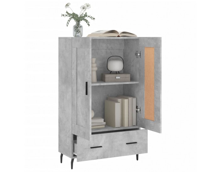 Sonata H Висок шкаф, бетонно сиво, 69,5x31x115 см, инженерно дърво