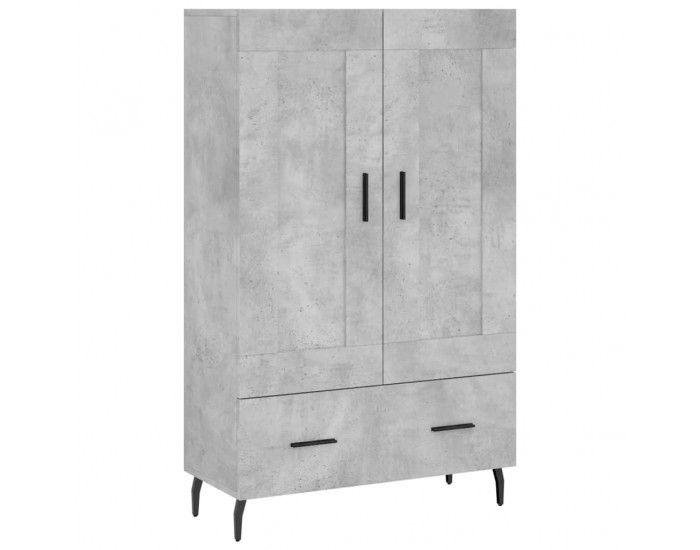 Sonata H Висок шкаф, бетонно сиво, 69,5x31x115 см, инженерно дърво