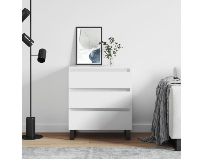 Sonata H Сайдборд, бял, 60x35x70 см, инженерно дърво