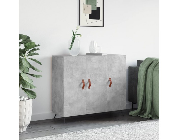 Sonata H Сайдборд, бетонно сив, 90x34x80 см, инженерно дърво