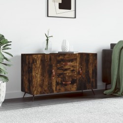 Sonata H Сайдборд, опушен дъб, 100x36x60 см, инженерно дърво - Шкафове, Витрини, Модулни секции