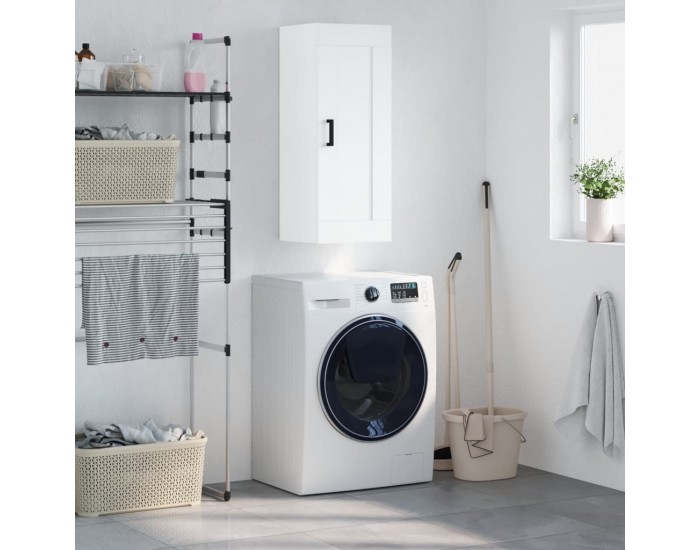 Sonata H Стенен шкаф, бял, 34,5x34x90 см, инженерно дърво