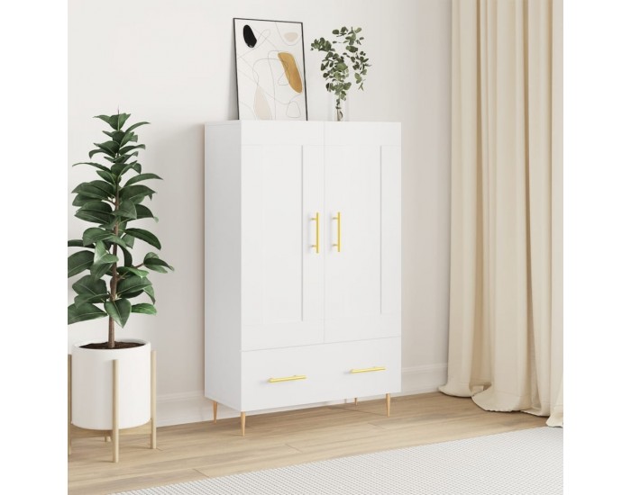 Sonata H Висок шкаф, бял, 69,5x31x115 см, инженерно дърво