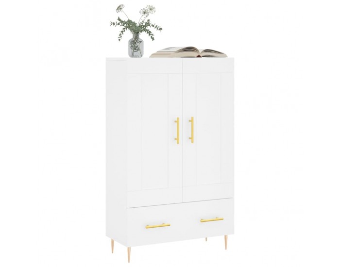 Sonata H Висок шкаф, бял, 69,5x31x115 см, инженерно дърво