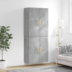 Sonata H Висок шкаф, бетонно сив, 69,5x34x180 см, инженерно дърво - Шкафове, Витрини, Модулни секции