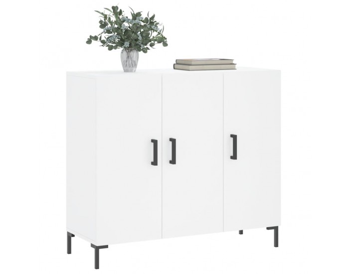 Sonata H Сайдборд, бял, 90x34x80 см, инженерно дърво