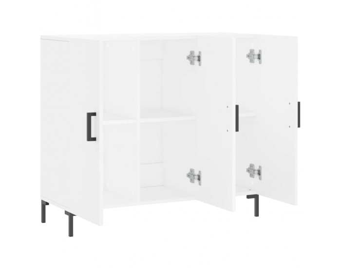 Sonata H Сайдборд, бял, 90x34x80 см, инженерно дърво