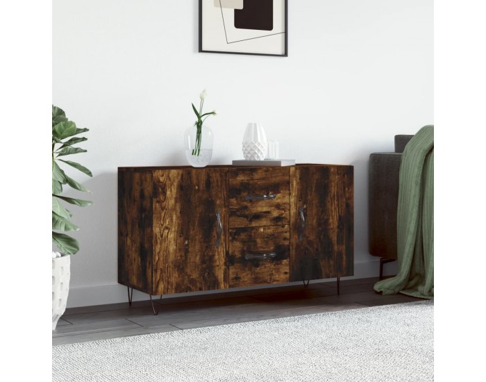 Sonata H Сайдборд, опушен дъб, 100x36x60 см, инженерно дърво