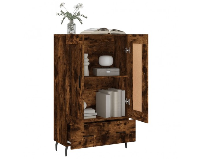 Sonata H Висок шкаф, опушен дъб, 69,5x31x115 см, инженерно дърво