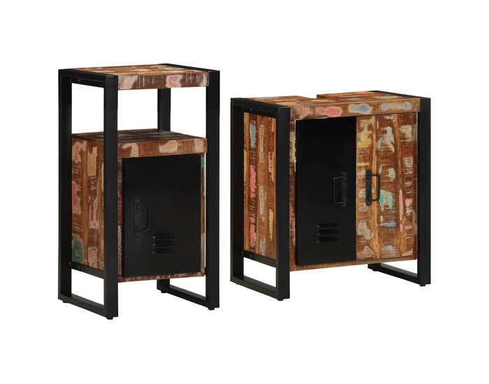 Sonata H Комплект мебели за баня 2 pcs Кафяво регенерирано дърво масив