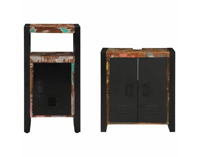 Sonata H Комплект мебели за баня 2 pcs Кафяво регенерирано дърво масив