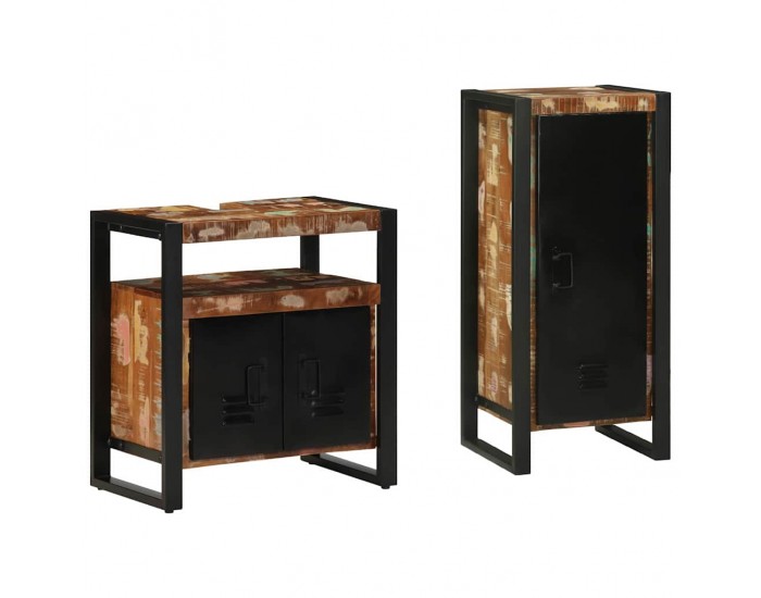 Sonata H Комплект мебели за баня 2 pcs Солидна рециклирана дървесина