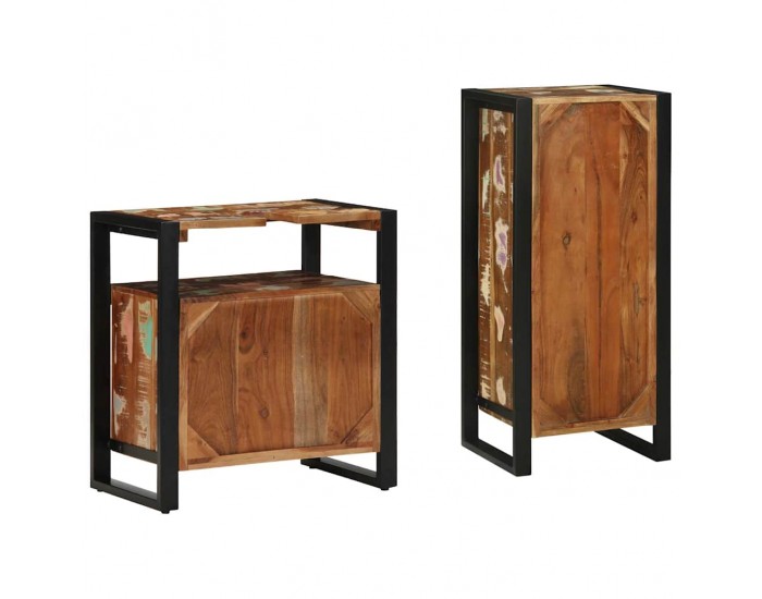 Sonata H Комплект мебели за баня 2 pcs Солидна рециклирана дървесина