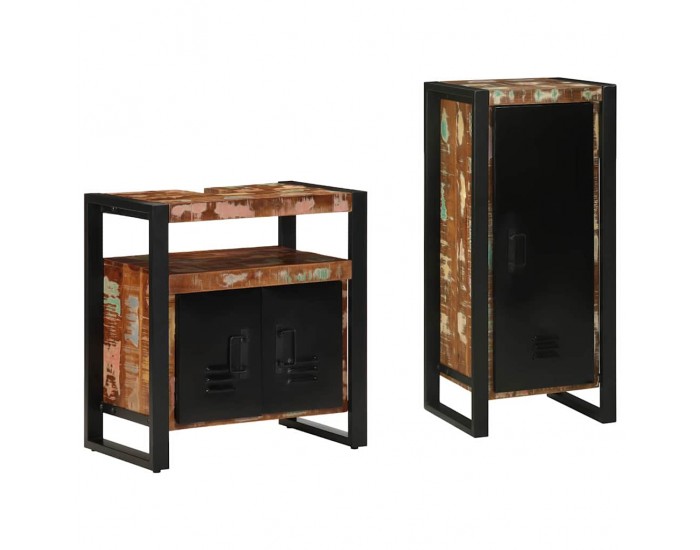 Sonata H Комплект мебели за баня 2 pcs Солидна рециклирана дървесина