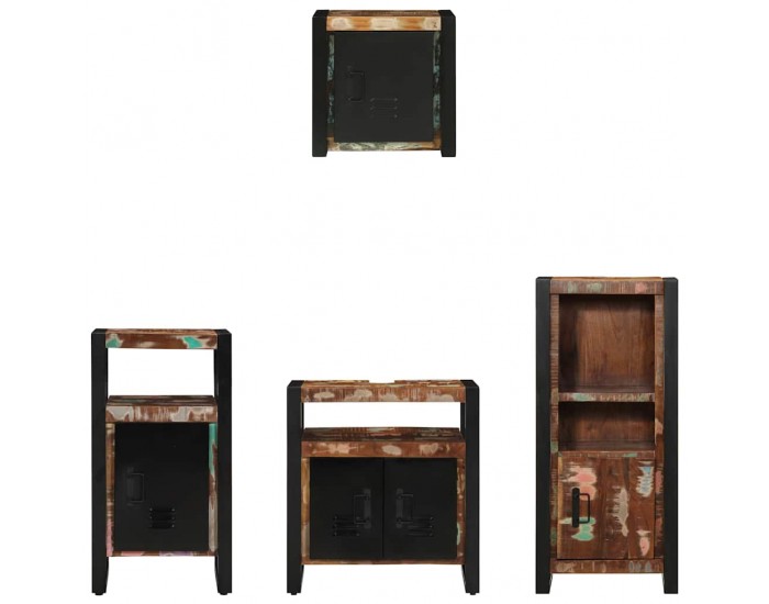 Sonata H Комплект мебели за баня 4 pcs Солидна рециклирана дървесина