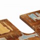 Sonata H Комплект мебели за баня 4 pcs Солидна рециклирана дървесина