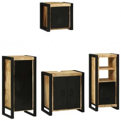 Sonata H Комплект мебели за баня 4 pcs Кафяво Солидно мангово дърво - Комплекти