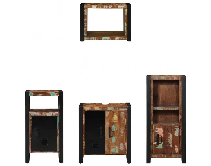 Sonata H Комплект мебели за баня 4 pcs Солидна рециклирана дървесина