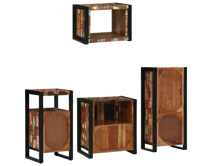 Sonata H Комплект мебели за баня 4 pcs Солидна рециклирана дървесина