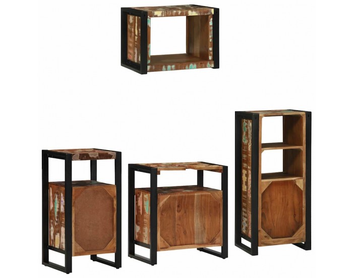 Sonata H Комплект мебели за баня 4 pcs Солидна рециклирана дървесина