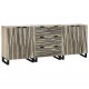 Sonata H Комплект мебели за баня с чекмедже с рафт 3 pcs Бял 180 x 33 x 75 см