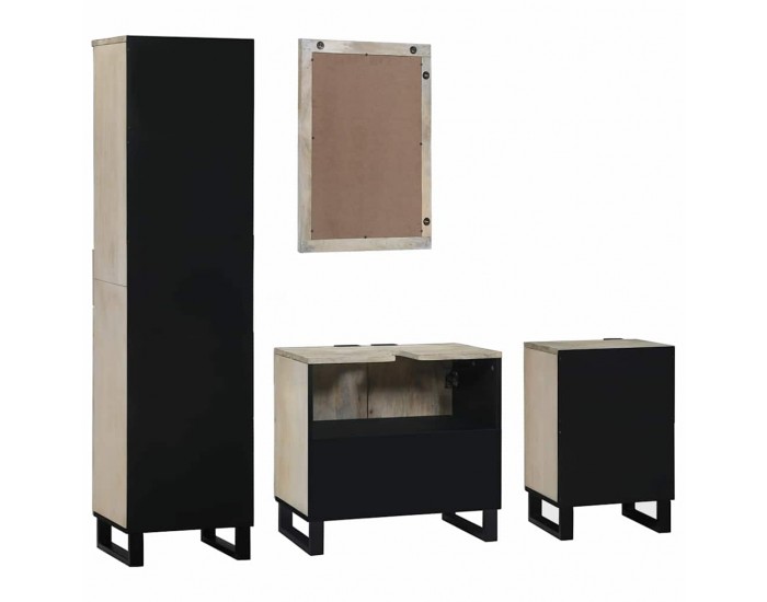 Sonata H Комплект мебели за баня 4 pcs Орехов кафяв 38 x 33 x 160 см