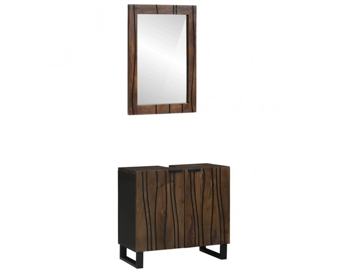 Sonata H Комплект мебели за баня 2 pcs Орехово кафяво Стандартна дължина