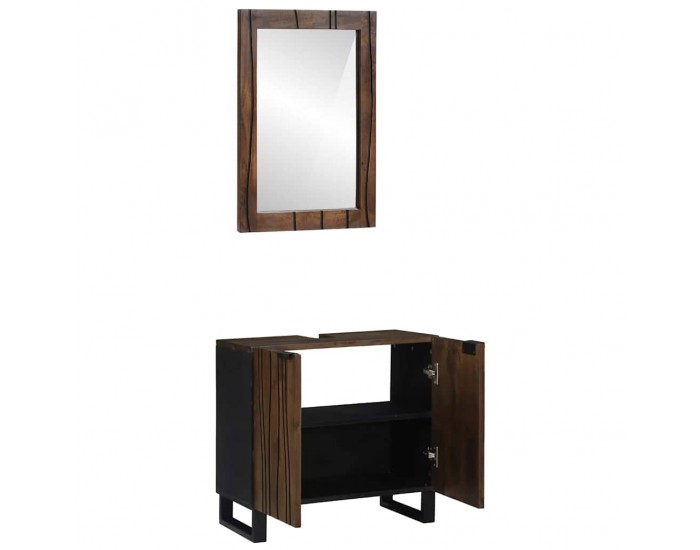 Sonata H Комплект мебели за баня 2 pcs Орехово кафяво Стандартна дължина