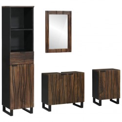 Sonata H Комплект мебели за баня с чекмедже с рафт 4 pcs Бял 38 x 33 x 160 см - Комплекти