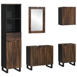 Sonata H Комплект мебели за баня с чекмедже с рафт 5 pcs Бял 38 x 33 x 160 см - Баня