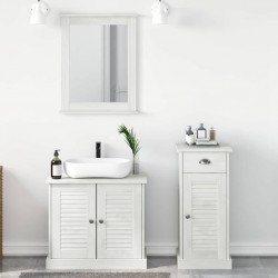 Sonata H Комплект мебели за баня с чекмедже с рафт 3 pcs Кафяво 37 x 34 x 80 см - Комплекти