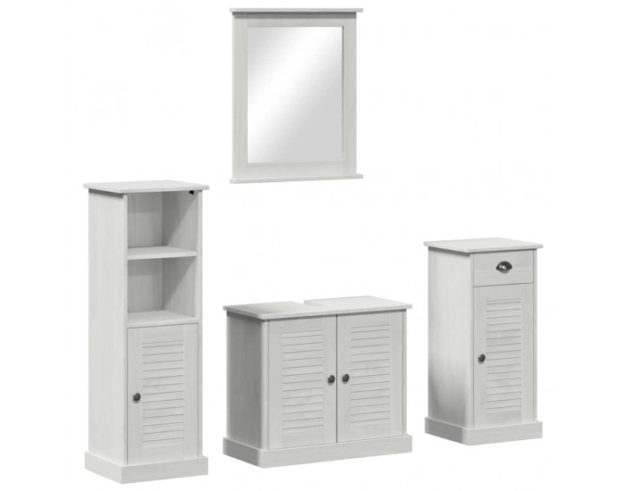 Sonata H Комплект мебели за баня 3 pcs антично бяло 37 x 34 x 110 см