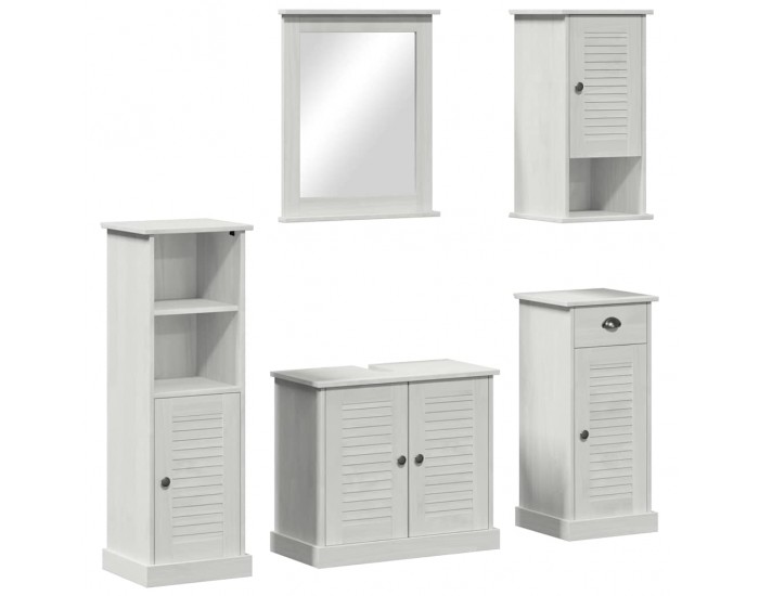 Sonata H Комплект мебели за баня 5 pcs антично бяло 37 x 34 x 110 см