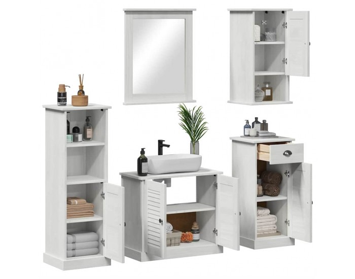 Sonata H Комплект мебели за баня 5 pcs антично бяло 37 x 34 x 110 см