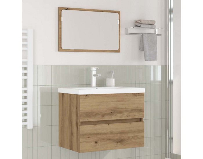 Sonata H Комплект мебели за баня 3 pcs Черен дъб 60 x 38.5 x 45 cm