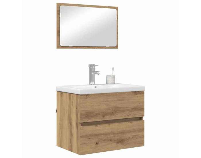 Sonata H Комплект мебели за баня 3 pcs Черен дъб 60 x 38.5 x 45 cm