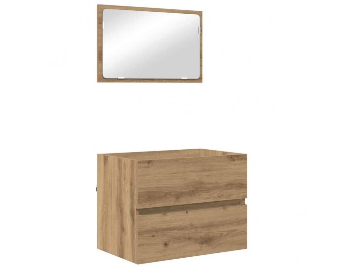 Sonata H Комплект мебели за баня 3 pcs Черен дъб 60 x 38.5 x 45 cm